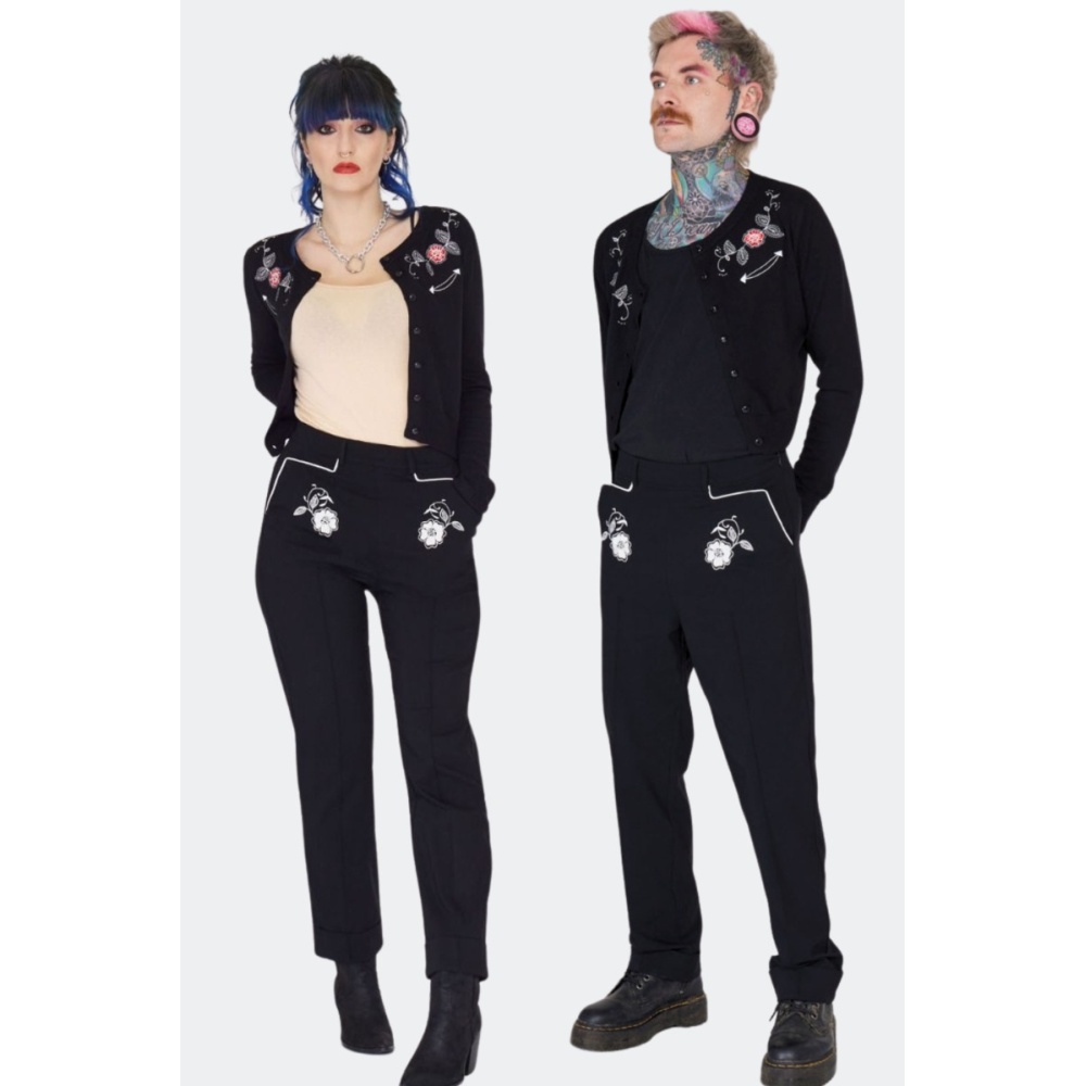 Jawbreaker - Western Flowers Pants standard fit - Black